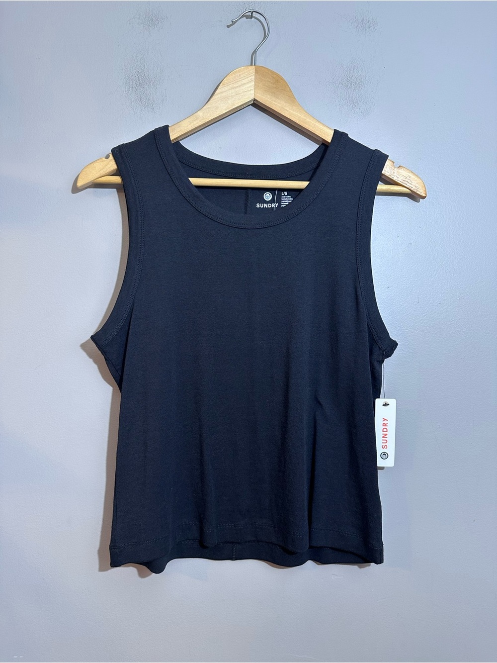 NWT Sundry High Crew Tank Top Size Large